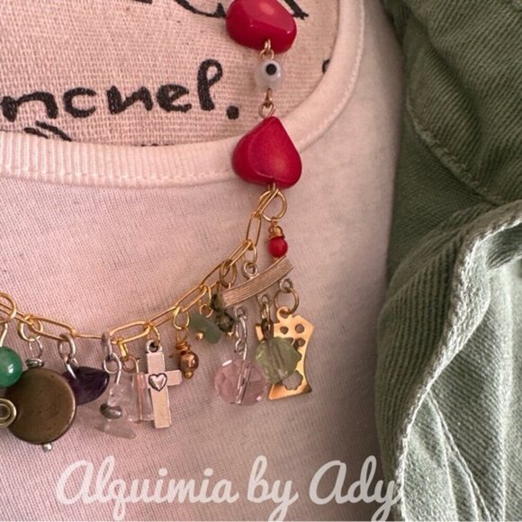 Alquimia by Ady Red Heart Necklace - Picture 2 of 4